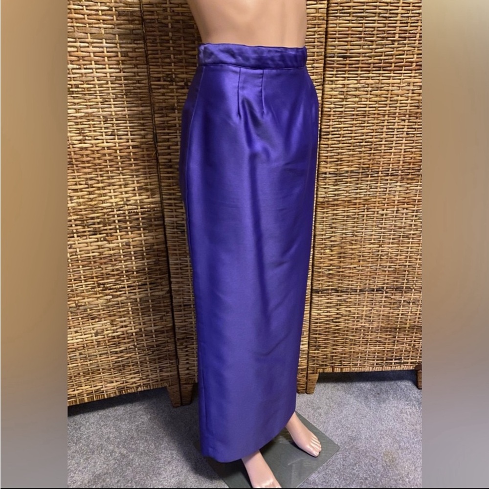 * SALE* Long Purple Column Skirt by Black Tie